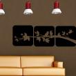 Flowers wall decals - Wall decal Parrots and dove on a tree - ambiance-sticker.com