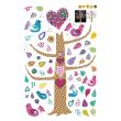 phosphorescent  wall decals - Wall decal Multicolor Tree and birds - ambiance-sticker.com