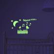 Glow in the dark   wall decals - Wall decal birds singing - ambiance-sticker.com