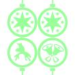 Glow in the dark   wall decals - Wall decal Christmas decoration balls - ambiance-sticker.com