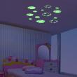 phosphorescent wall decals - Wall decal Wall decal Glow in the dark Fluffy clouds - ambiance-sticker.com