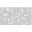 Bathroom wall decals - Wall decal Wall decal shower door soap bubbles 100x55cm - ambiance-sticker.com