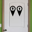 Wall decals for doors - Wall decal door Indication man and woman - ambiance-sticker.com