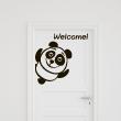 Wall decals for doors - Wall decal door panda welcome - ambiance-sticker.com