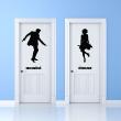 Wall decals for doors - Wall decal door Uomini donne - ambiance-sticker.com