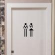 WC wall decals -Wall decal doors wc M-W - decoration - ambiance-sticker.com