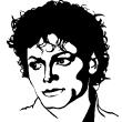 Wall decals music - Wall decal Michael Jackson portrait - ambiance-sticker.com
