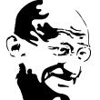 Figures wall decals - Wall decal Portrait Mohandas Gandhi - ambiance-sticker.com