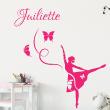 Wall decals Names - Ballerina and butterflies Wall decal Customizable Names - ambiance-sticker.com