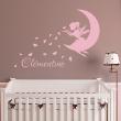 Fairy on the moon and hearts Wall decal Customizable Names - ambiance-sticker.com