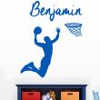 Wall sticker Names - Basketball player wall sticker Customizable Names - ambiance-sticker.com
