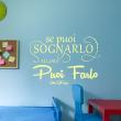 Wall decals with quotes - Wall decal Puoi Farlo - Walt Disney - ambiance-sticker.com