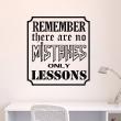 Wall decals with quotes - Wall decal Remember there are no mistakes only lessons - ambiance-sticker.com