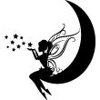 Appointment between the fairy and moonWall decal - ambiance-sticker.com