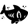 Wall decals for kids - Shark with big eyes - ambiance-sticker.com