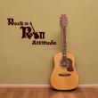 Wall decals music - Wall decal Rock 'n' roll attitude - ambiance-sticker.com