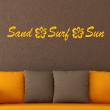 Wall decals with quotes - Wall decal Sand Surf Sun - ambiance-sticker.com