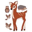 Set of forest animals decals - ambiance-sticker.com