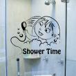 Bathroom wall decals - Wall decal Shower time - ambiance-sticker.com