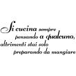 Wall decals with quotes - Wall decal Si cucina sempre pensando a qualcuno  decoration - ambiance-sticker.com