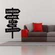 City wall decals - Wall decal Sign to the world cities 1 - ambiance-sticker.com
