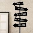 City wall decals - Wall decal Sign to the world cities 2 - ambiance-sticker.com