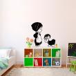 Wall decals for kids - Silhouette little girl and kid wall decal - ambiance-sticker.com