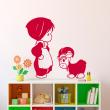 Wall decals for kids - Silhouette little girl and kid wall decal - ambiance-sticker.com