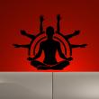 Figures wall decals - Wall decal Man silhouette doing yoga - ambiance-sticker.com