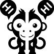Wall decals Plugs & Swtich Buttons - Wall decal half monkeys - ambiance-sticker.com