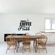 Wall decals for the kitchen - Wall decal Strong coffee always fresh - ambiance-sticker.com