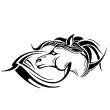 Car Stickers and Decals - Sticker Horse head - ambiance-sticker.com