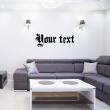 Wall decal Personalized -Wall sticker customisable text vintage ornemental - ambiance-sticker.com