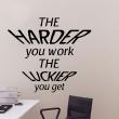 Wall decals with quotes - Wall decal The harder luckier - decoration - ambiance-sticker.com