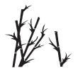 Flowers wall decals - Bamboo rods Wall decal - ambiance-sticker.com