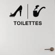 Wall decals for doors - Wall decal door Toilettes - Female, male - ambiance-sticker.com