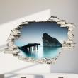 Wall decals design - Wall decal Small bridge on the sea - ambiance-sticker.com