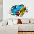 Animals wall decals - Fish in the blue sea Wall decal - ambiance-sticker.com