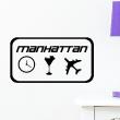 New York wall decals - Wall decal Travel Manhattan - ambiance-sticker.com