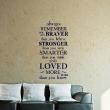Wall decals with quotes - Wall decal You are braver stronger smarter - ambiance-sticker.com