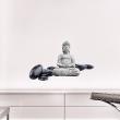Wall decals ZEN - Wall decal Buddha and pebbles - ambiance-sticker.com
