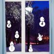 Electrostatic Snowmen Christmas stickers - ambiance-sticker.com