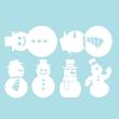 Electrostatic Snowmen Christmas stickers - ambiance-sticker.com