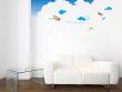 Wall decals for babies  Airplane in the clouds wall decal wall decal - ambiance-sticker.com