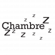 Wall decals for doors - Wall decal door Chambre Zzz - ambiance-sticker.com