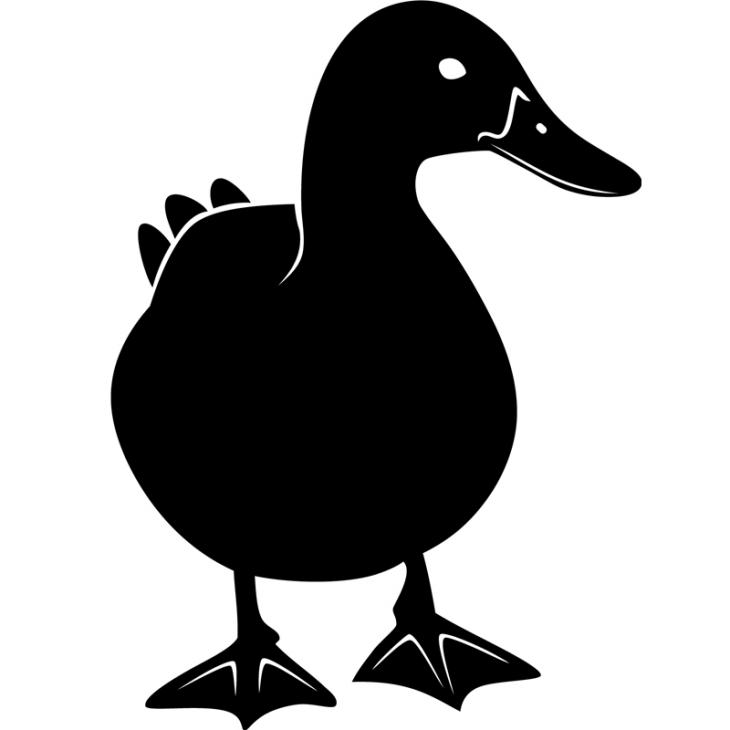 Wall decals Chalckboards - Wall decal Duck silhouette - ambiance-sticker.com