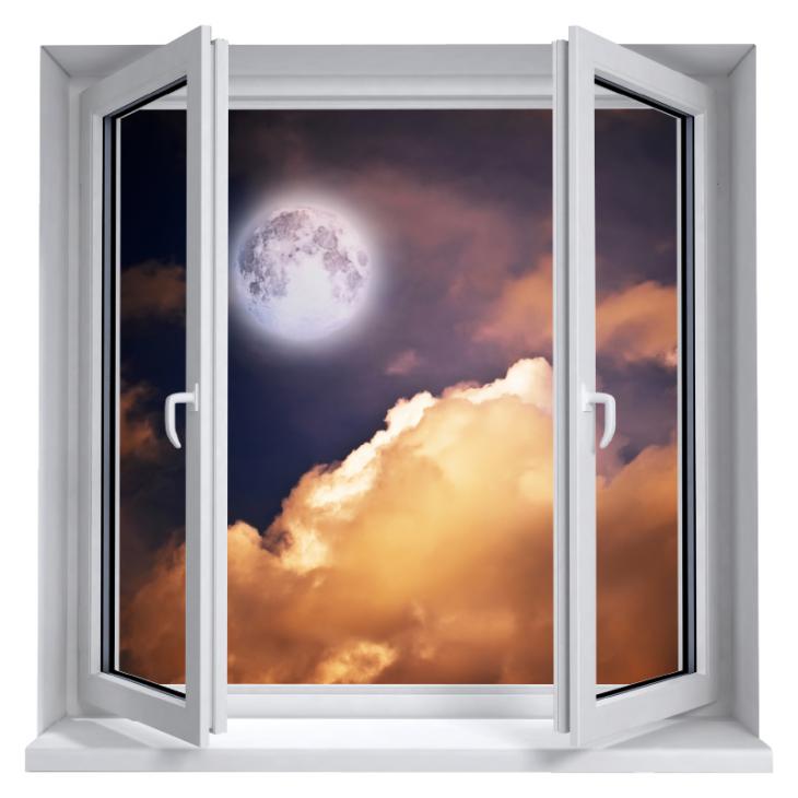 Wall decals Moon and clouds - ambiance-sticker.com