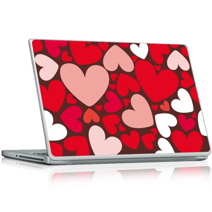 Laptop skin hearts - ambiance-sticker.com