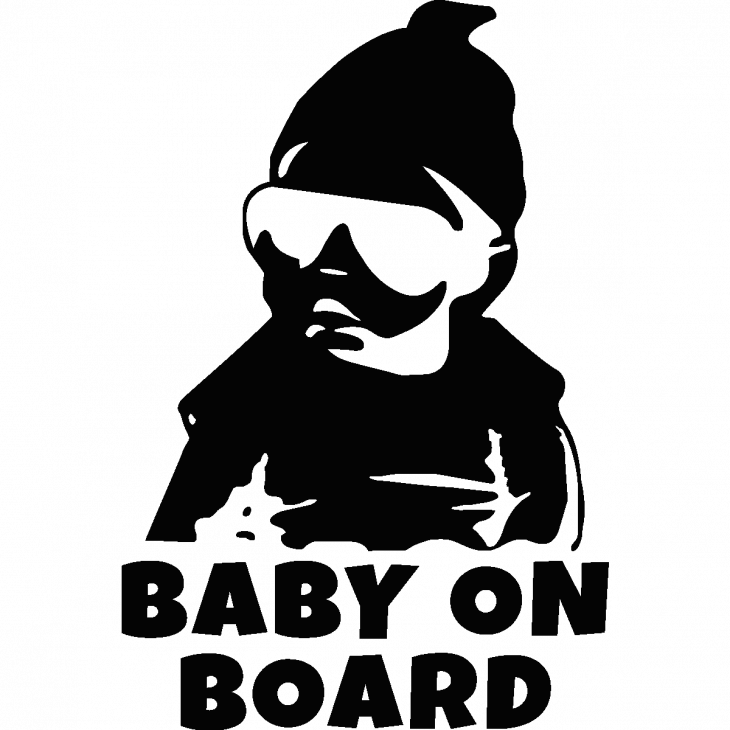Car Stickers and Decals - Sticker Cool Baby on board - ambiance-sticker.com