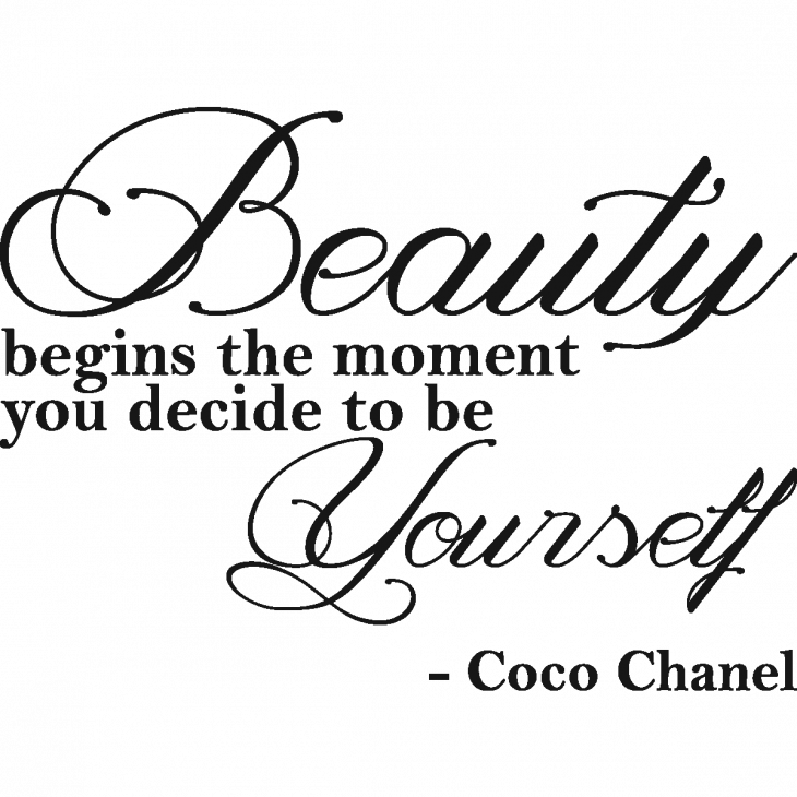 Wall decals with quotes - Wall decal Beauty begins the moment… - Coco Chanel - ambiance-sticker.com